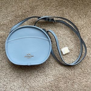 Baby blue coach crossbody bag